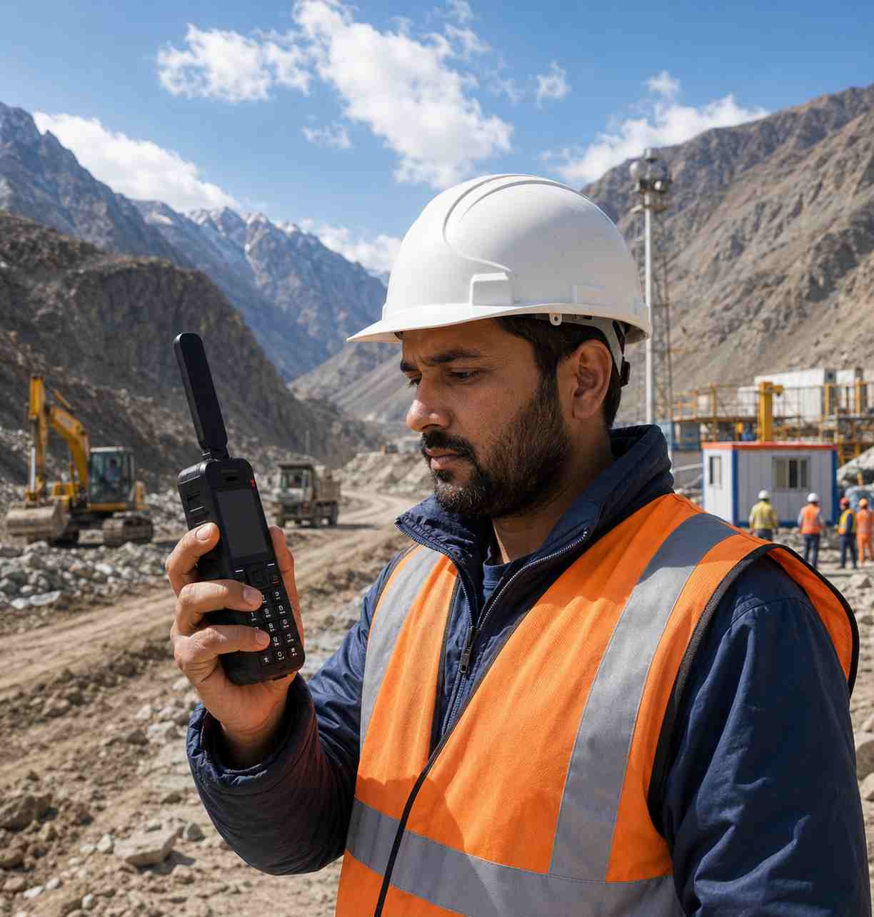 Rugged mountain construction and infrastructure site terrain matrix